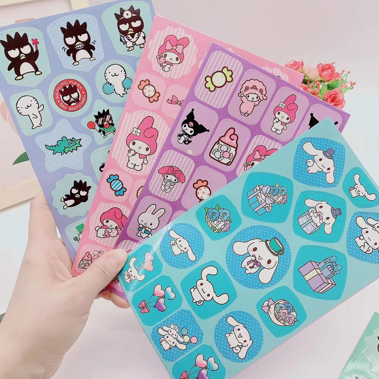 12 Sanrio Sticker Sheets Set