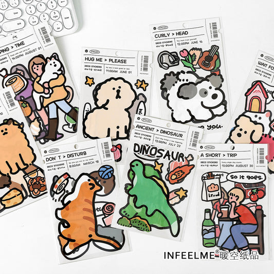 Kawaii Doodle PET Stickers / Laptop Stickers