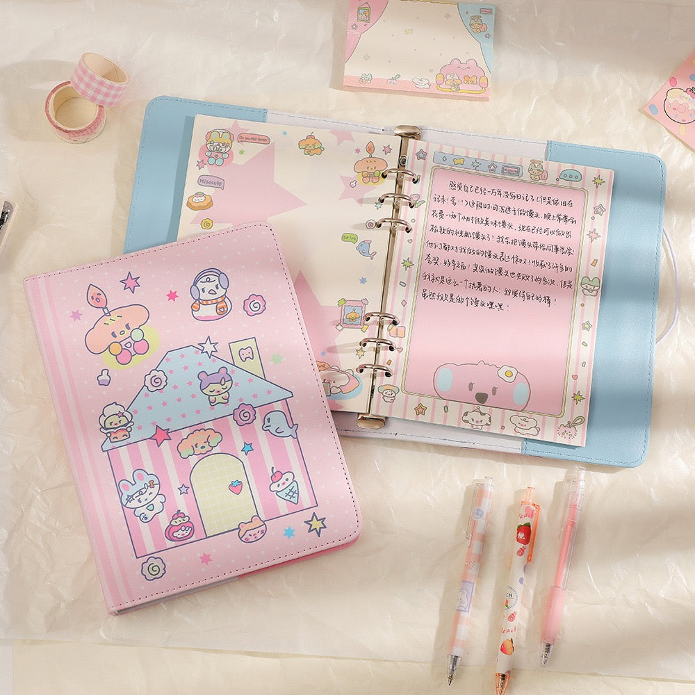 Kawaii A5 6 Ring Binder / Notebook / Diary / Multipurpose Binder Journal