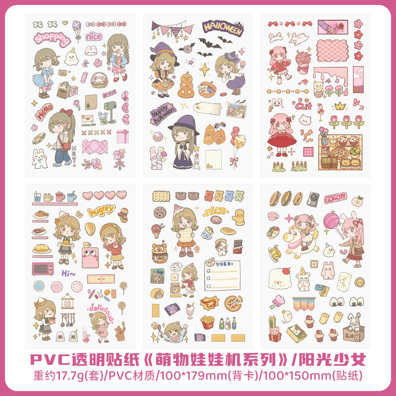 6 Sheets Kawaii Sticker Sheets