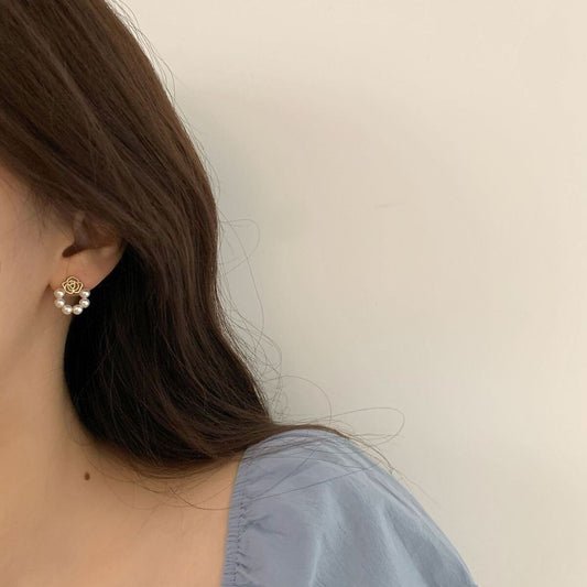 PS15 Korean Rose Earrings