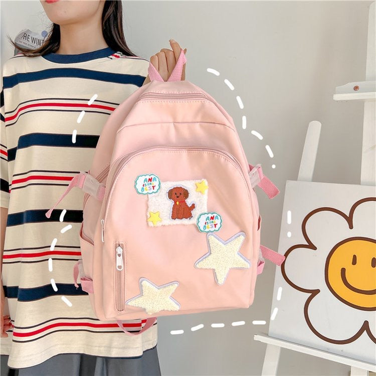 Japanese Cartoon Dog Star Peppy Backpack / School Bag / College Bag