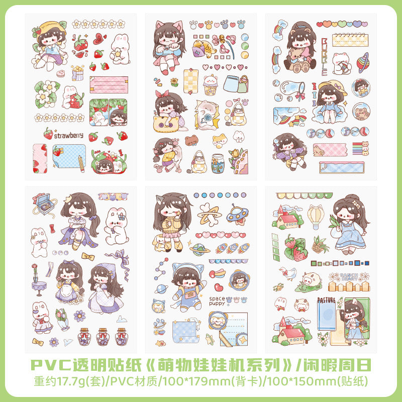 6 Sheets Kawaii Sticker Sheets