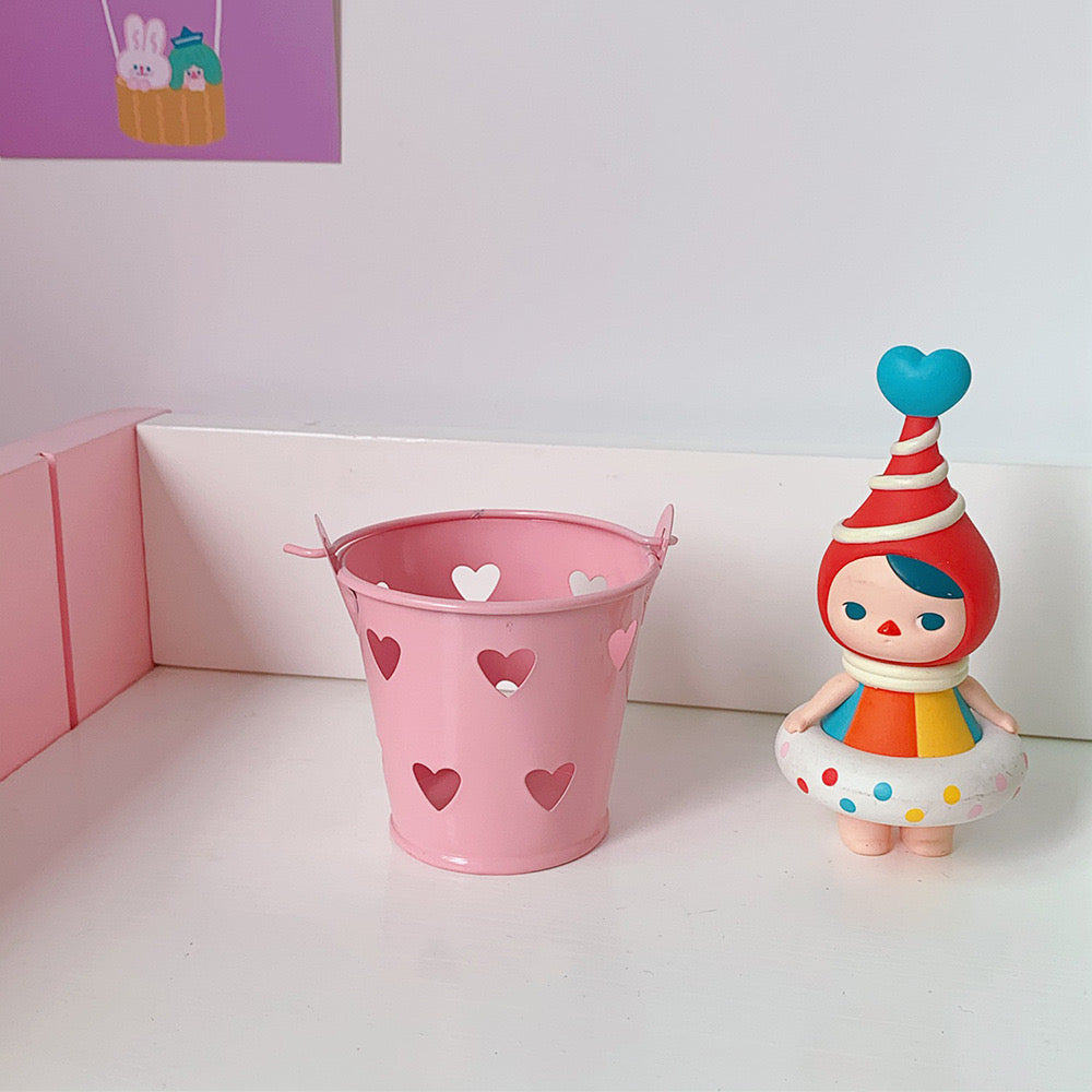 Mini Pastel Pink Bucket Organiser