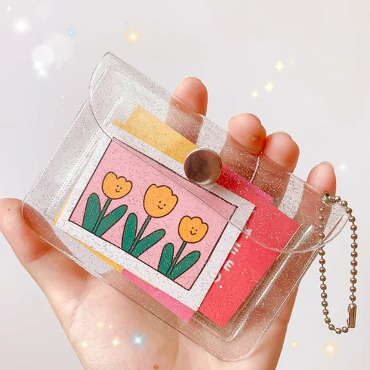 Shimmer Transparent Waterproof Coin Purse / Cards Care