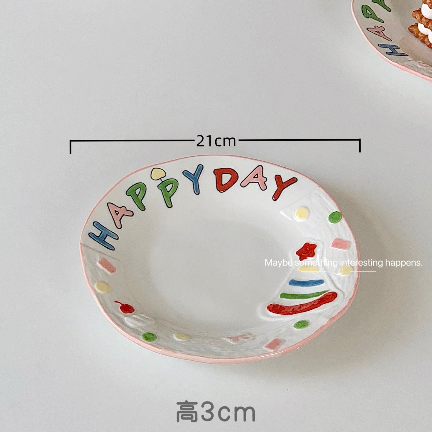 Dessert Happy Plate Bowl Spoon