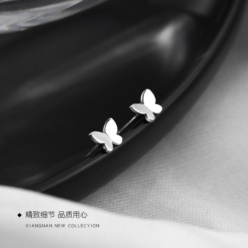 S925 Silver Butterfly Minimal Earrings