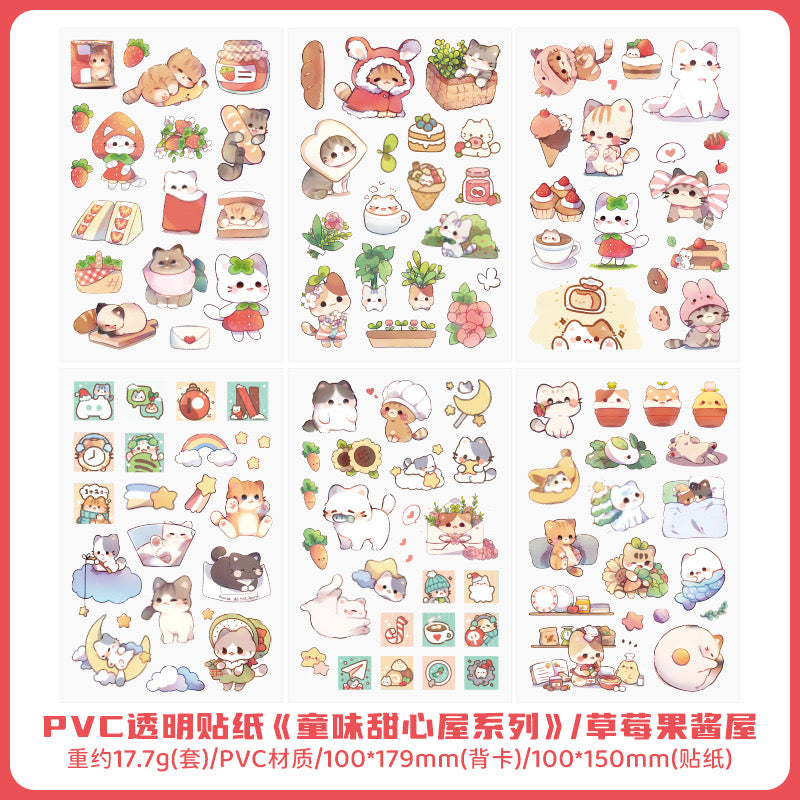 6 Sheets Kawaii Sticker Sheets