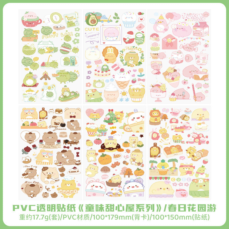 6 Sheets Kawaii Sticker Sheets