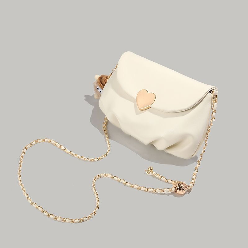 Cloud Ruched Crossbody Bag Mini Chain Shoulder Bag