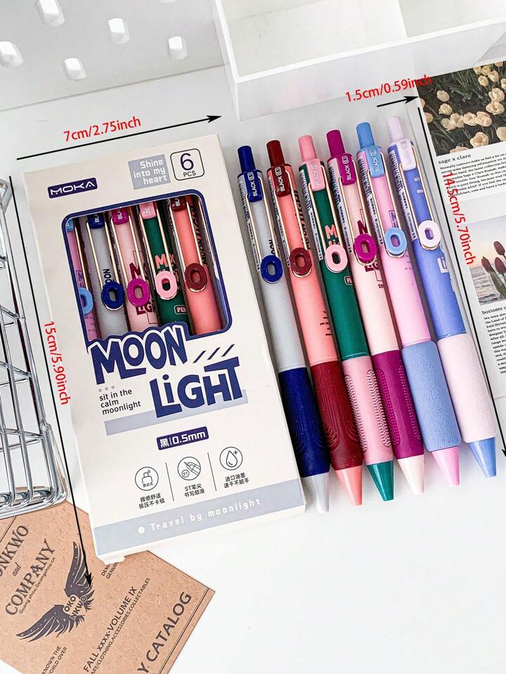 Moonlight Retro 6 Pens Set