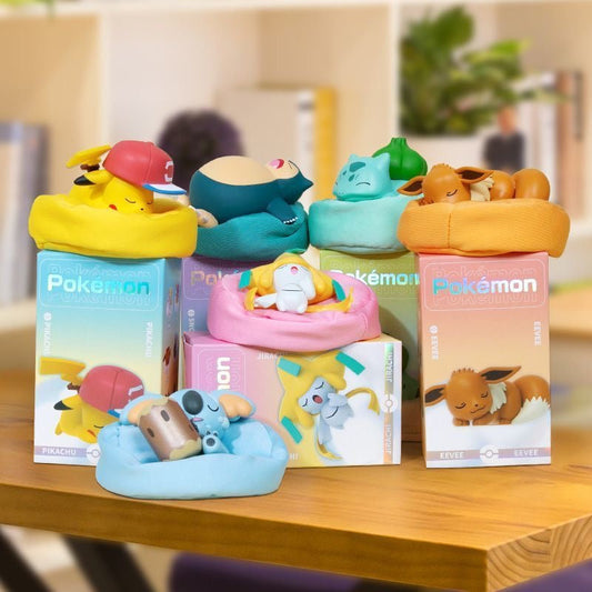 Sleeping Pokemon Figurines Box Snorlax Bulbasaur Pikachu