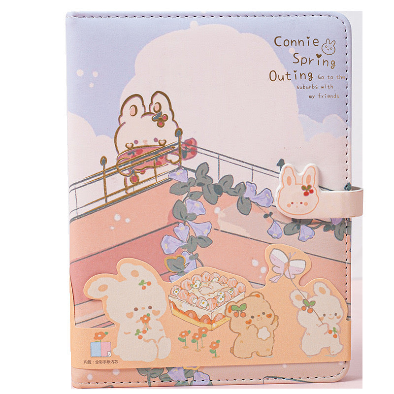 A5 Kawaii Rabbit Bunny Spring Outing Journal / Notebook / Diary