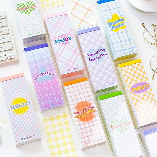 Plaid Party Gingham Long Memo Pads Notepads