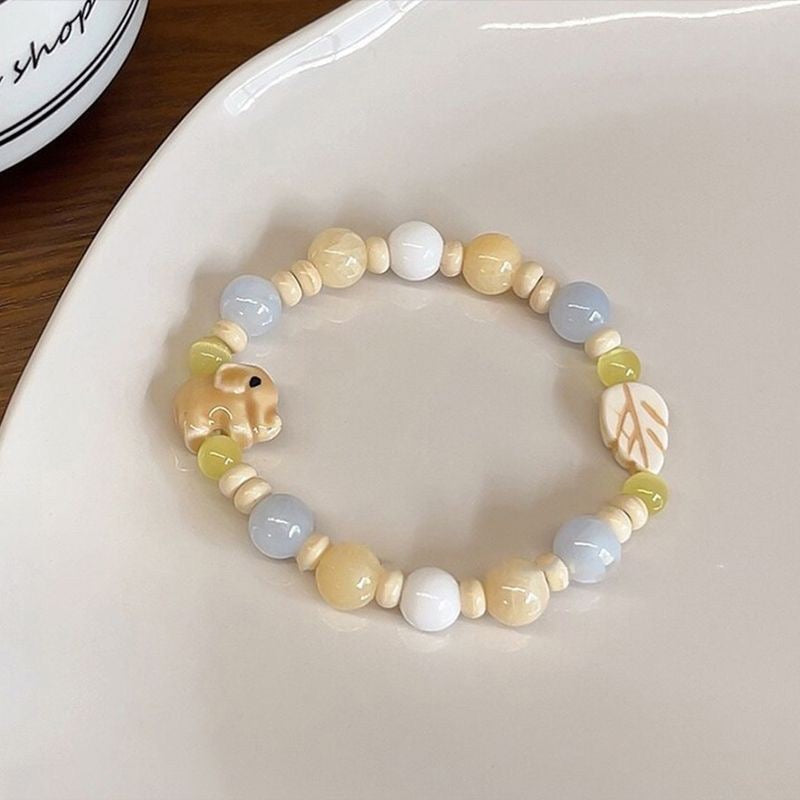 Cute Elephant Beaded Bracelet