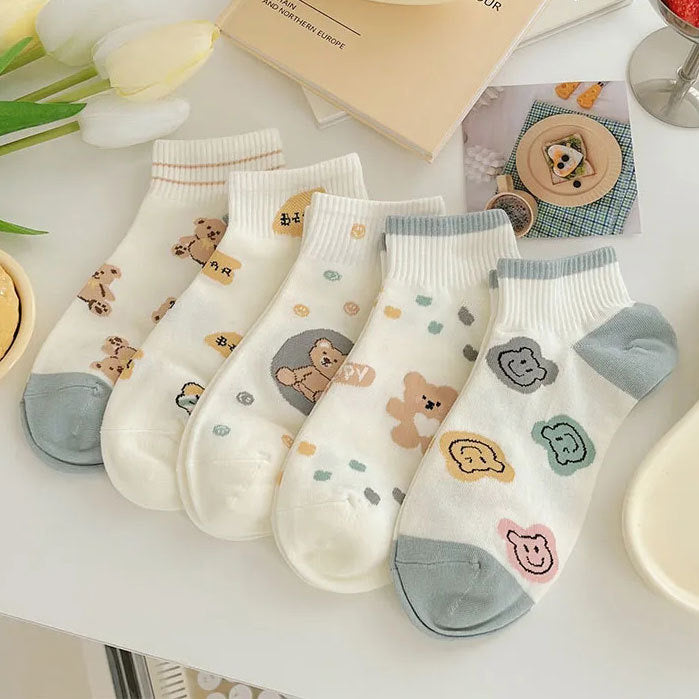 Korean Teddy Ankle Socks