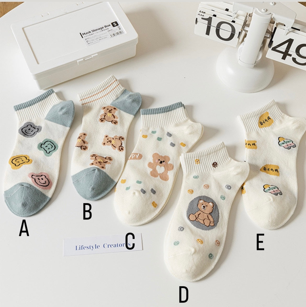 Korean Teddy Ankle Socks