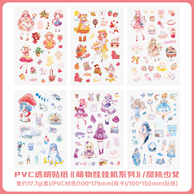 6 Sheets Kawaii Sticker Sheets