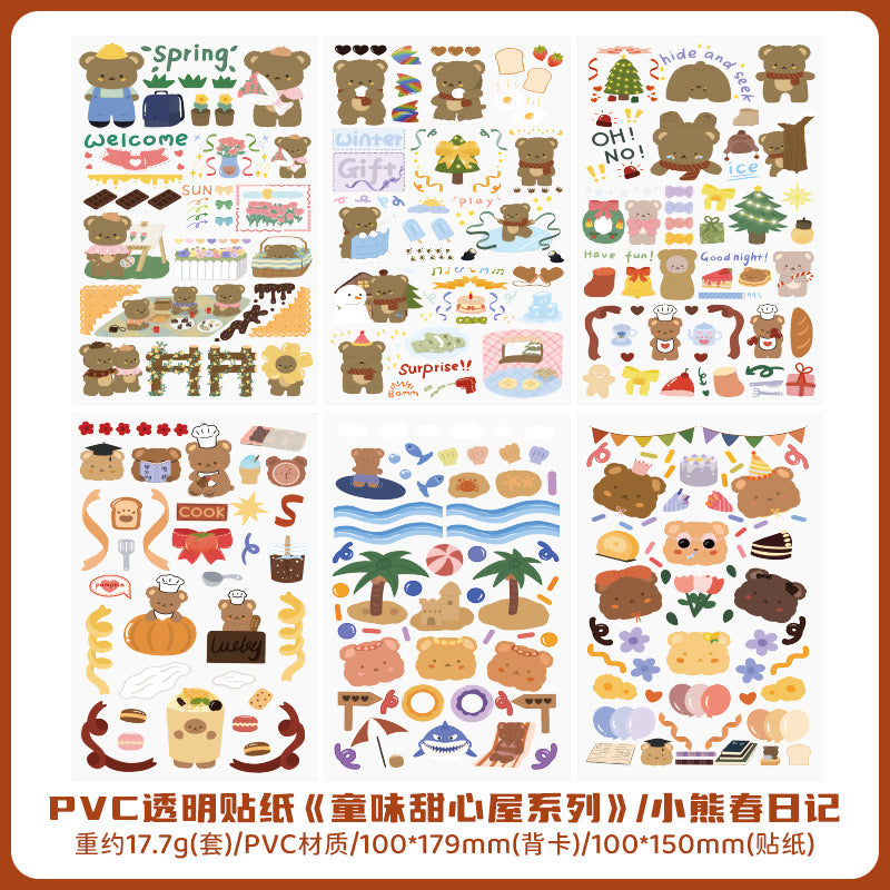 6 Sheets Kawaii Sticker Sheets