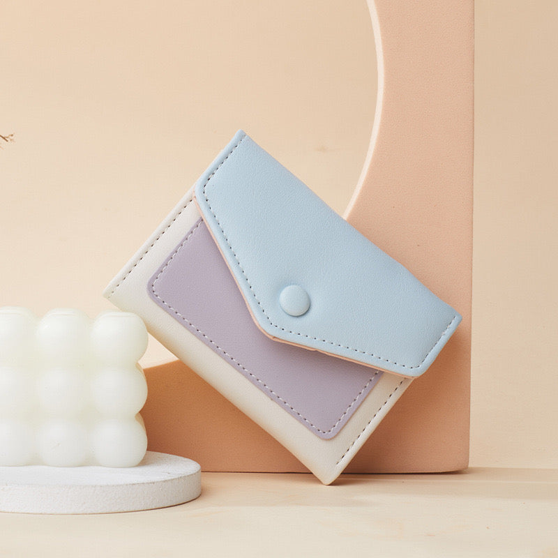 Minimal Pastel Tri Fold Korean Wallet