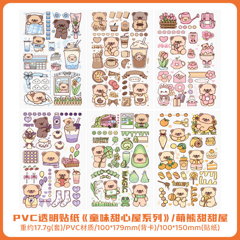 6 Sheets Kawaii Sticker Sheets