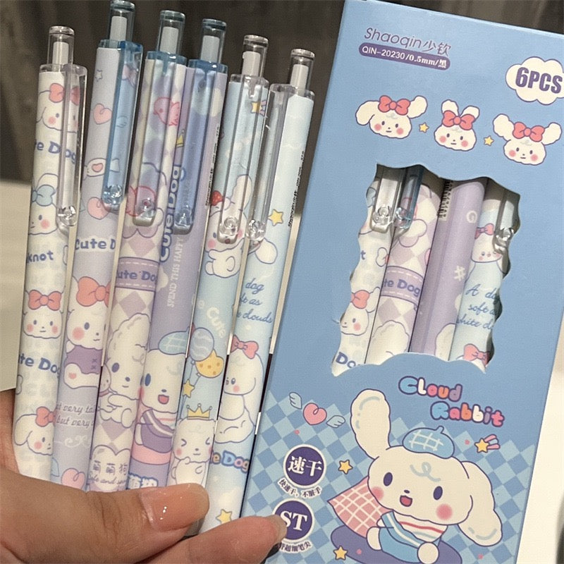 Cloudy Rabbit 6 Pens Set