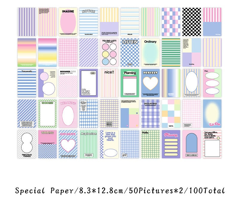 Infeelme 100 Sheets Journaling Decor Papers