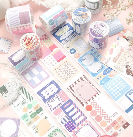 Cute and Functional Plaid series Washi Tapes Roll | 2 metre roll