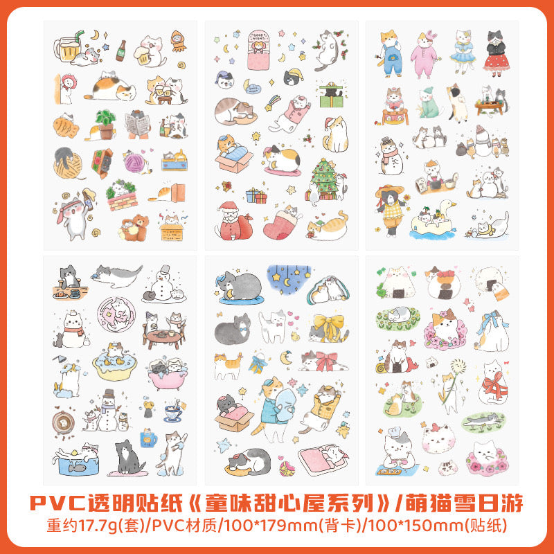 6 Sheets Kawaii Sticker Sheets