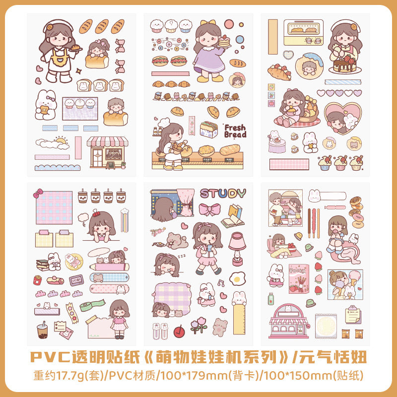 6 Sheets Kawaii Sticker Sheets