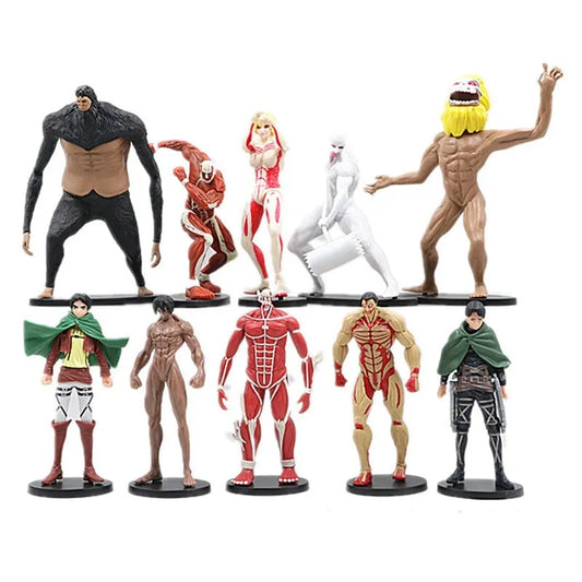 Anime Attack on Titans 10 Pc Figurines