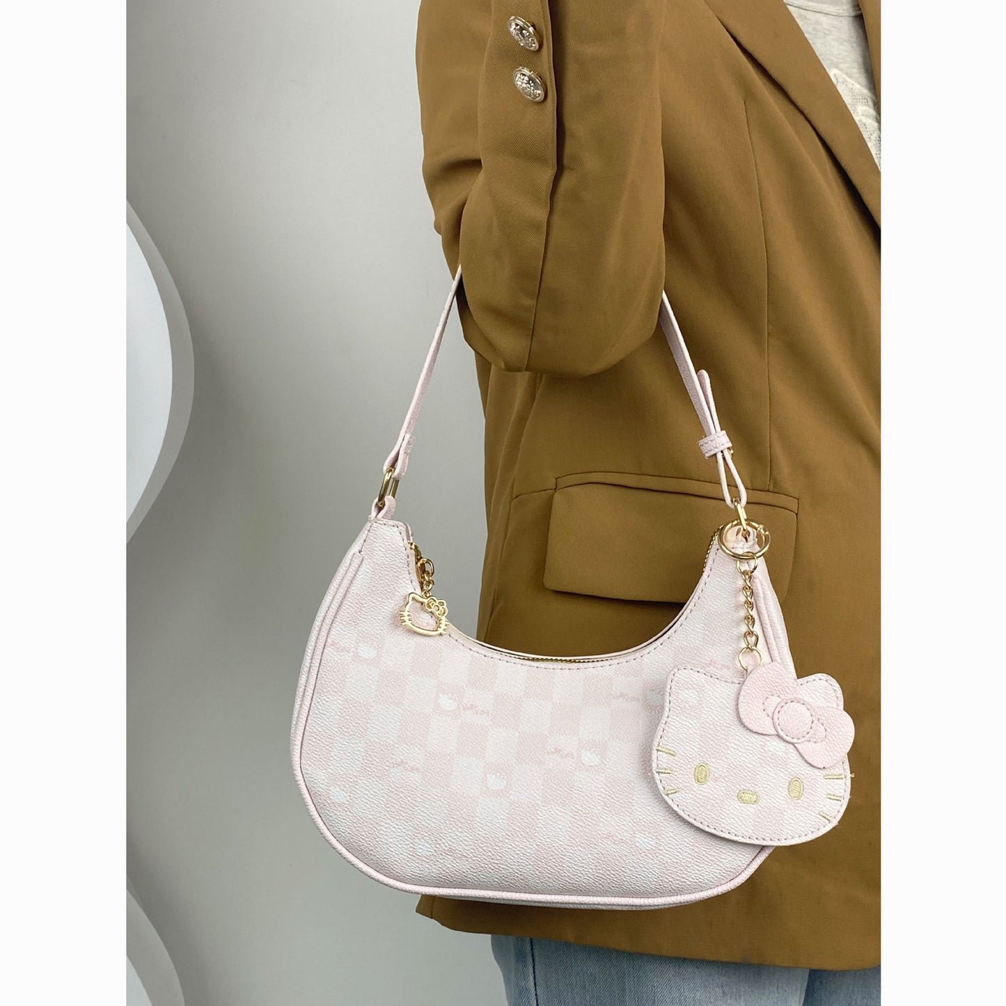 Hello Kitty Pastel Pink Baguette Bag