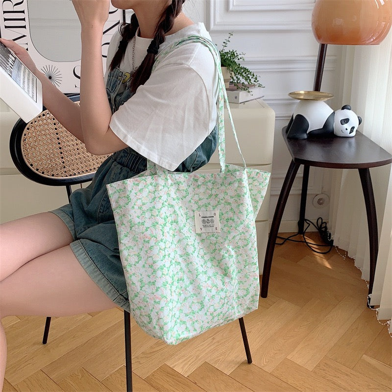 Aesthetic Floral Tote Bag
