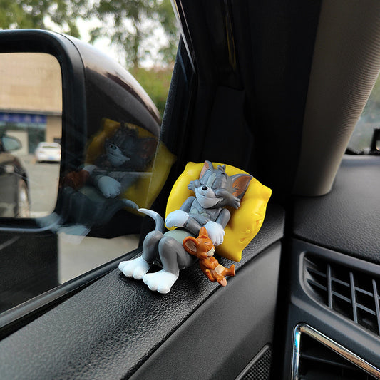 Tom and Jerry Car Decor Showpiece