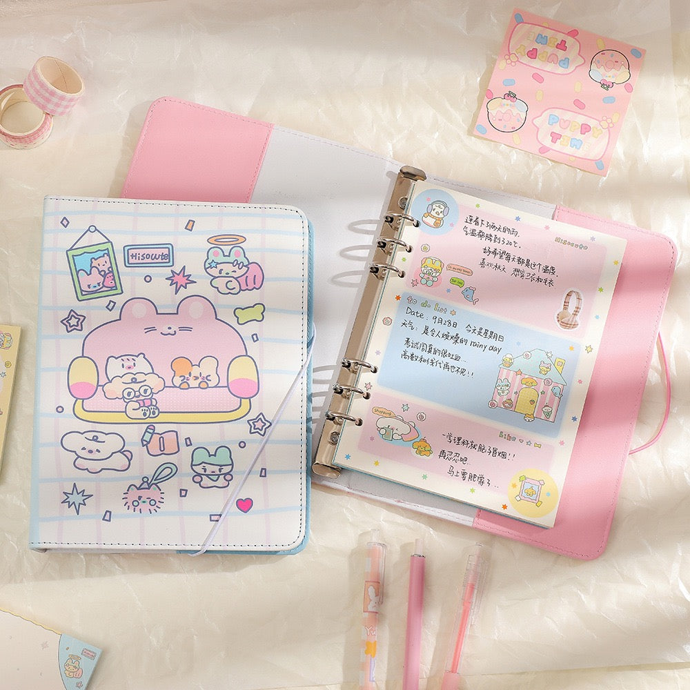 Kawaii A5 6 Ring Binder / Notebook / Diary / Multipurpose Binder Journal