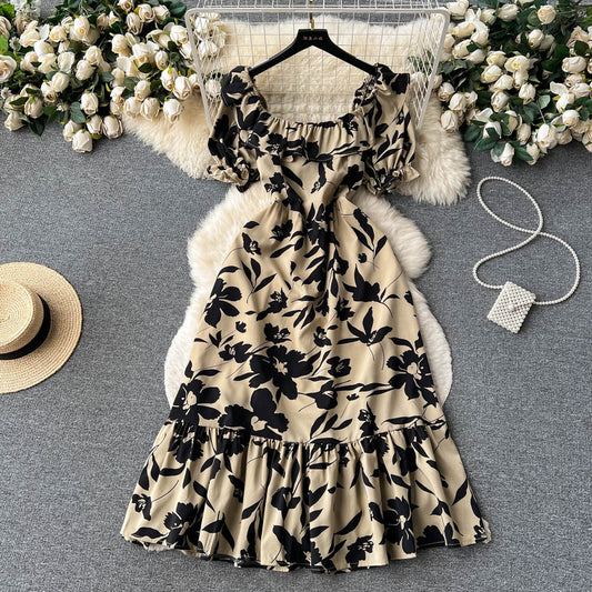 Black and White Floral Frock