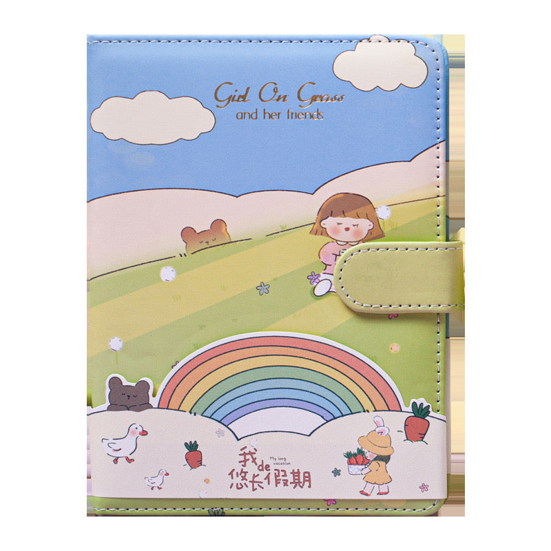 Girl and Rainbow A5 Kawaii Journal / Diary / Notebook