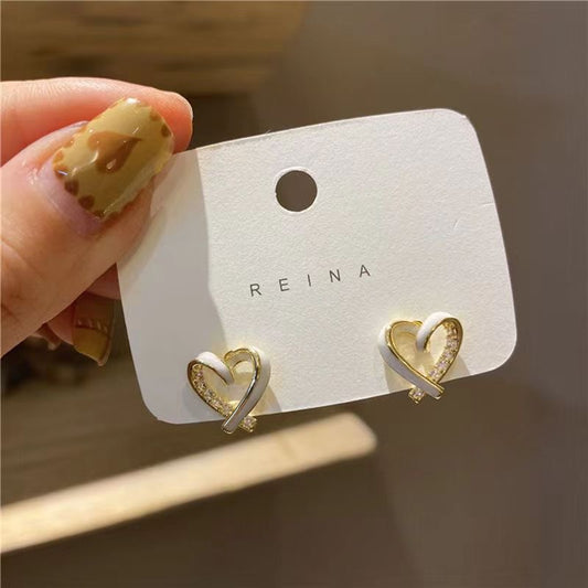 PS13 Korean Minimal Hearts Studs Earrings