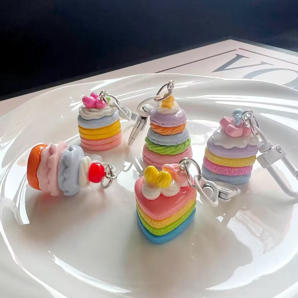 Rainbow Cake Keychains / Keycharms