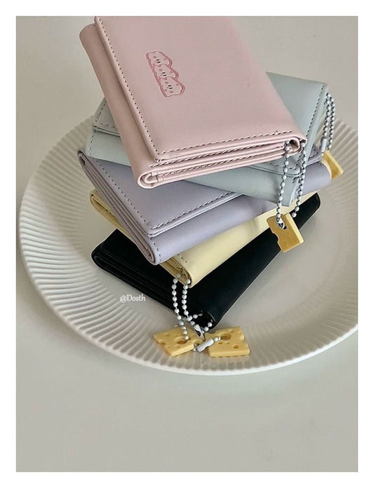 Pastel And Cheese Tri Fold Wallets