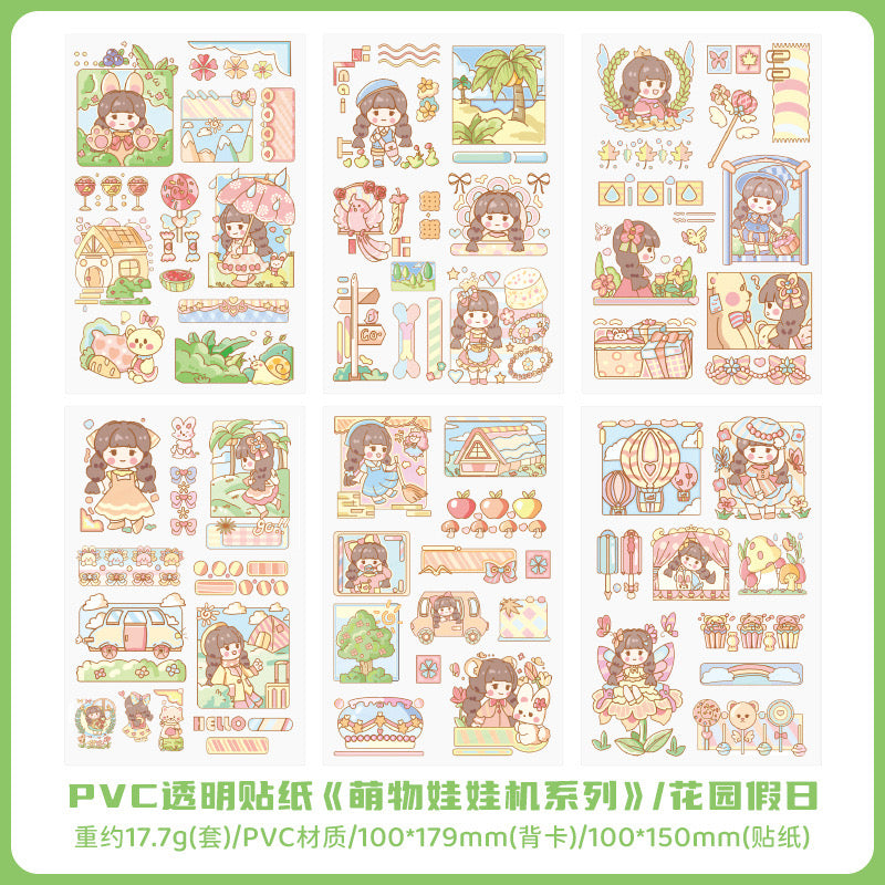 6 Sheets Kawaii Sticker Sheets