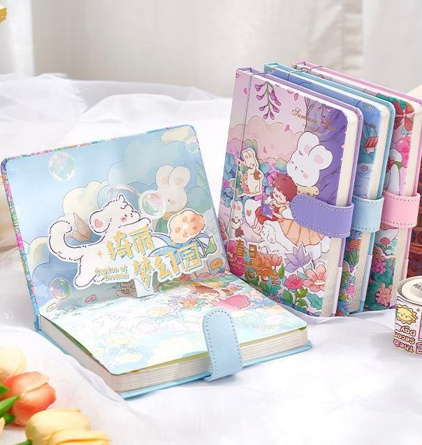 Kawaii Premium 3D Journal / Diary / Notebook