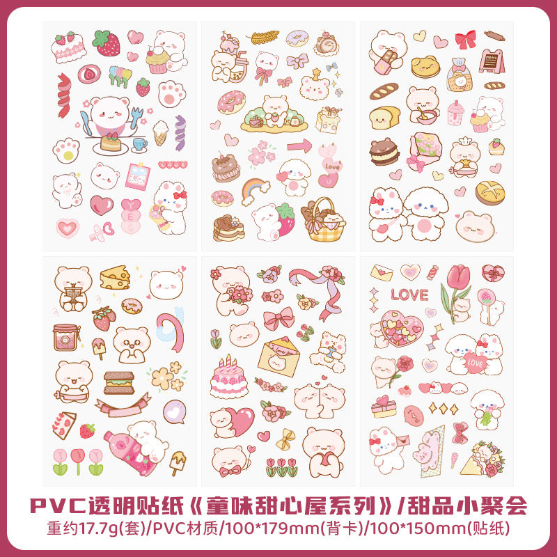 6 Sheets Kawaii Sticker Sheets