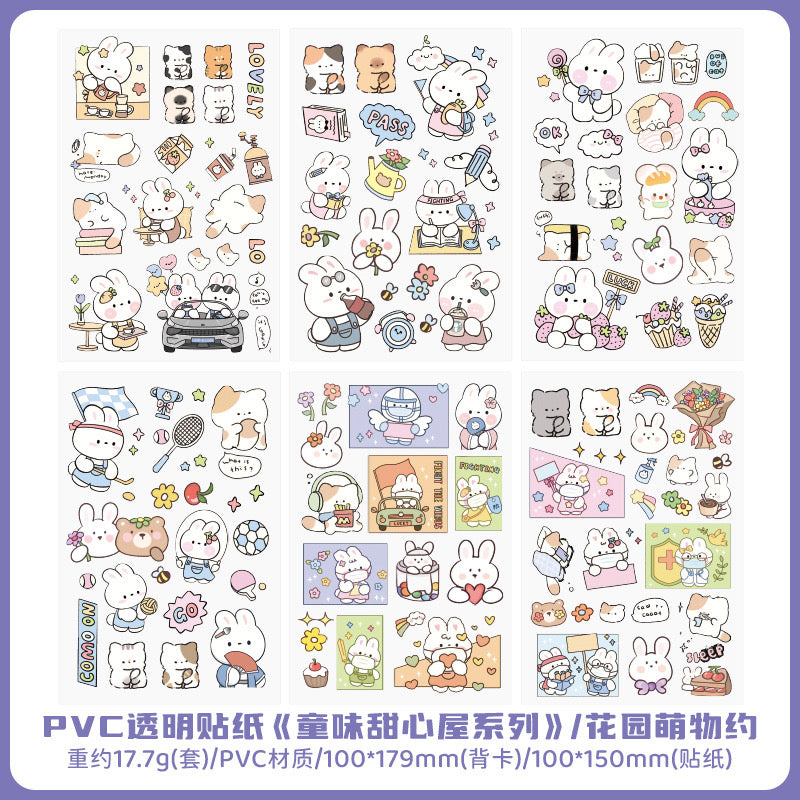 6 Sheets Kawaii Sticker Sheets