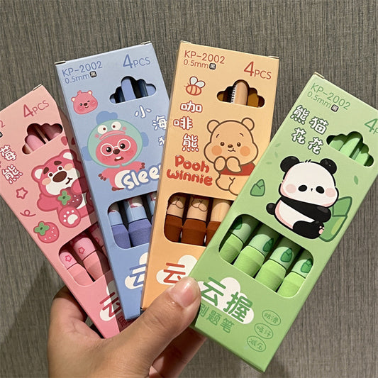 Kawaii Puffy Doodle 4 Pens Set