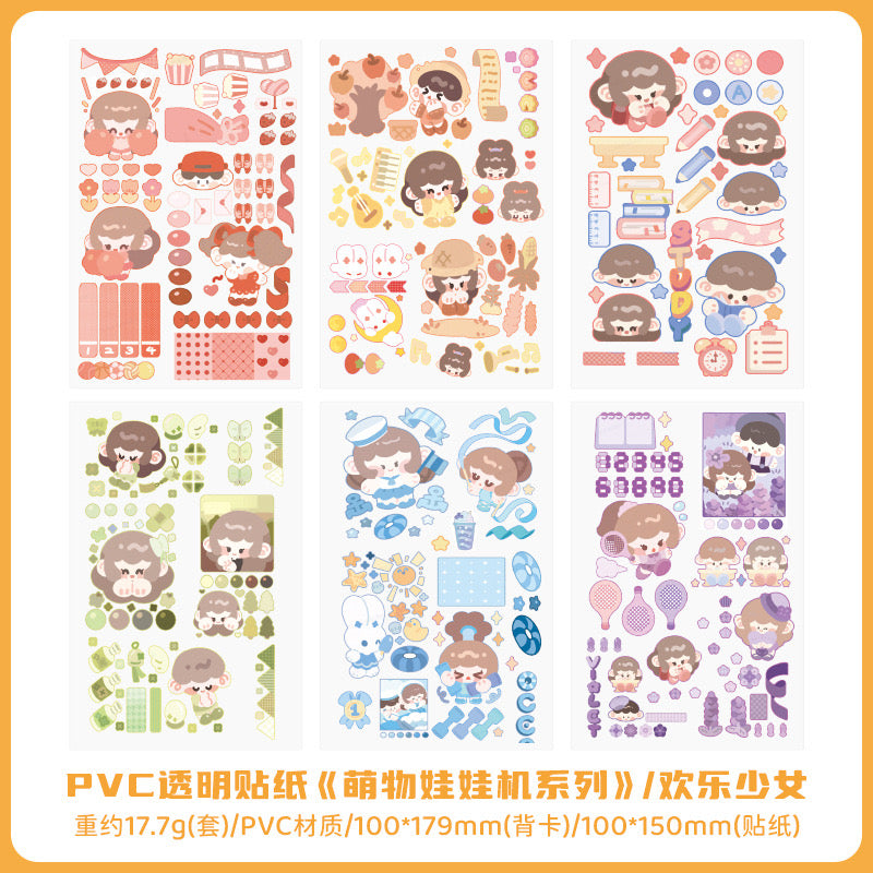 6 Sheets Kawaii Sticker Sheets