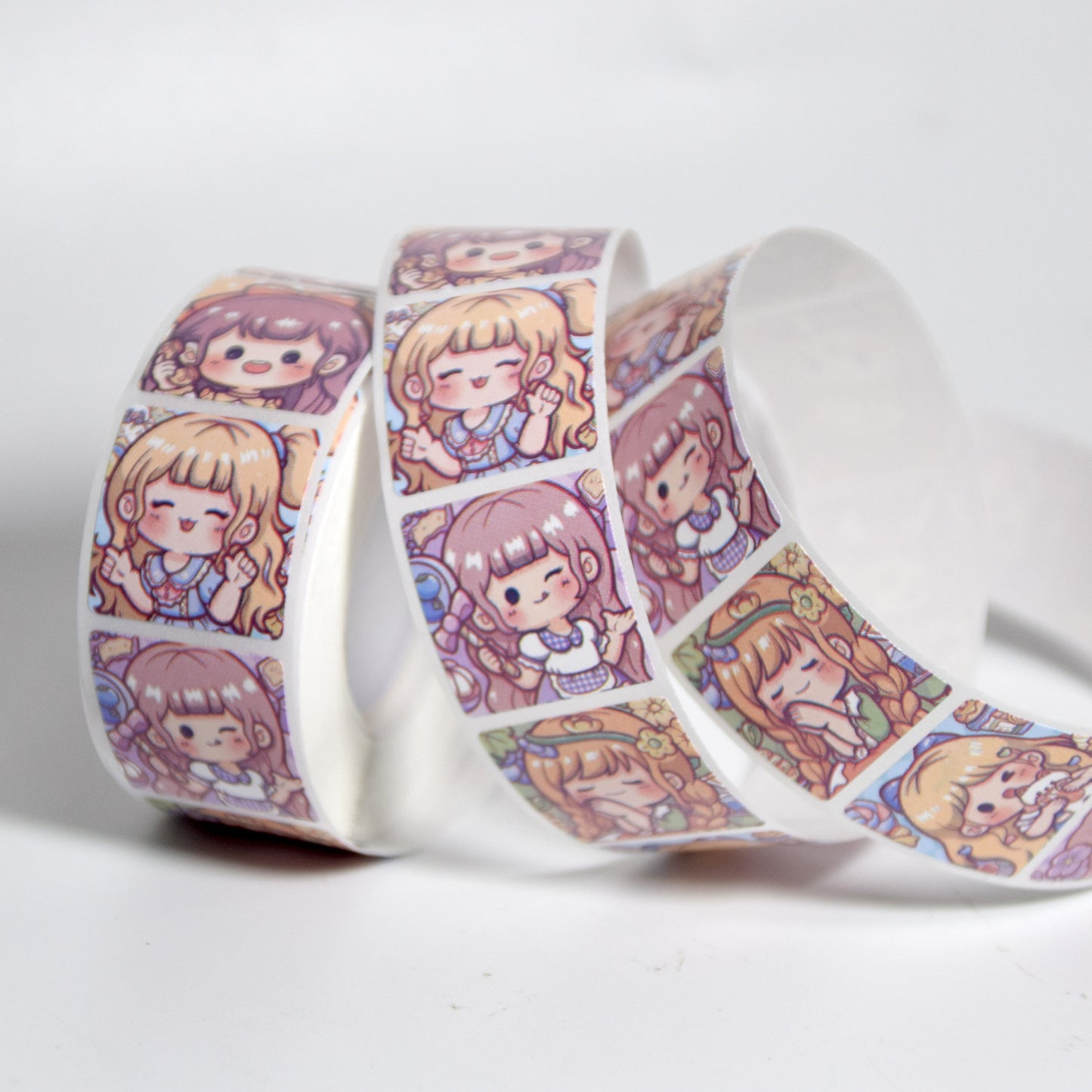 Kawaii Girl 200 pcs Stickers Washi Tape Roll