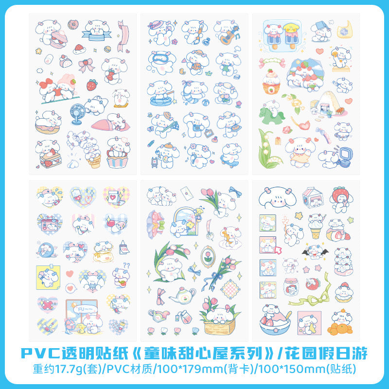 6 Sheets Kawaii Sticker Sheets