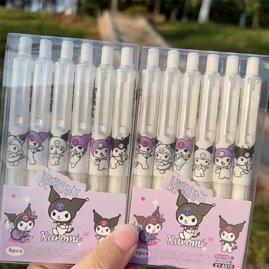 Sanrio Kuromi Set of 6 Retractable Pens