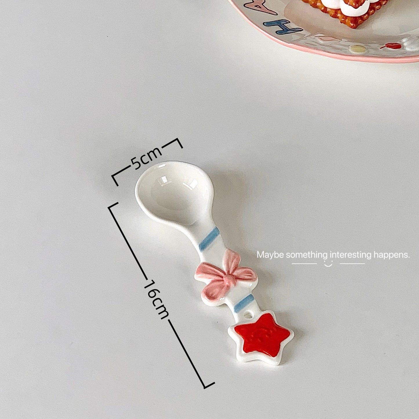 Dessert Happy Plate Bowl Spoon